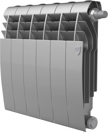 Радиатор биметаллический Royal Thermo Biliner VD 350 silver satin VDR, 6 секций, на площадь 8 кв.м., серебро, 32x8.7x43.1 см