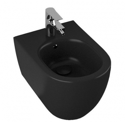 Подвесное биде ISVEA Infinity 10NF41001SV-2N черное, матовое, цвет черный, овальное, 36.5x53 см
