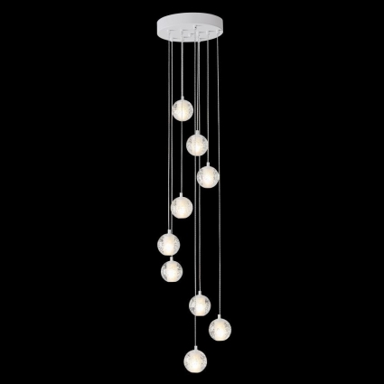 Подвесная люстра Crystal Lux Gaspar SP9 D300 White в стиле арт-деко, цвет белый