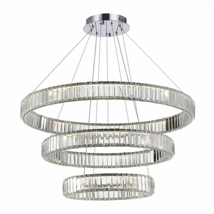 Подвесная светодиодная люстра ST Luce Tivoli SL1622.103.03 в стиле модерн, цвет хром