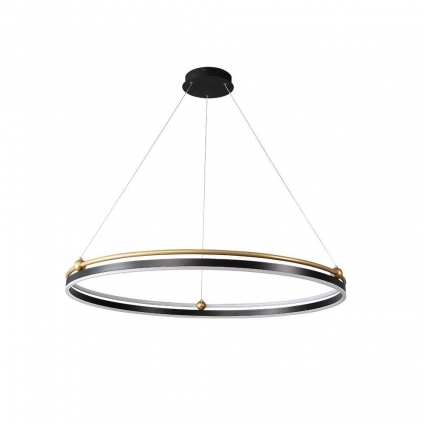 Подвесная люстра Crystal Lux FERNANDO SP88W LED D1000 BLACK/GOLD в стиле модерн, цвет золотой