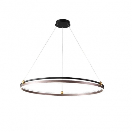 Подвесная люстра Crystal Lux FERNANDO SP88W LED D1000 COFFEE/BLACK в стиле модерн, цвет кофейный
