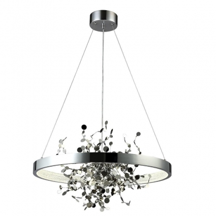 Подвесная люстра Crystal Lux GARDEN SPLED+3 D600 CHROME в стиле модерн, цвет хром