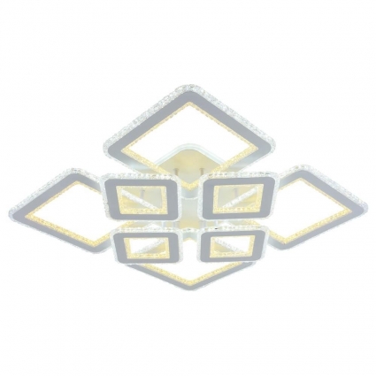 Потолочная светодиодная люстра Profit Light 8041/4+4 WHT A в стиле Хай-тек, цвет хром