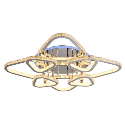 Потолочная светодиодная люстра Profit Light 8042/4+4 CHR в стиле Хай-тек, цвет хром