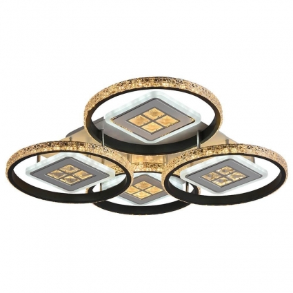 Потолочная светодиодная люстра Profit Light 8053/4 WHT+BLK в стиле Хай-тек, цвет черный