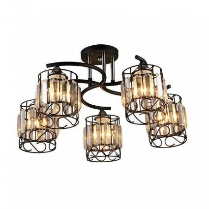 Потолочная люстра Milosh Tendence0444CL-5BK в стиле кантри, цвет черный