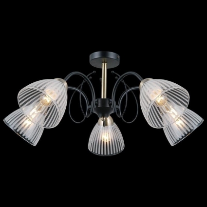 Потолочная люстра Illumico IL0198-5CSQ-79 BK AB в стиле модерн, цвет черный
