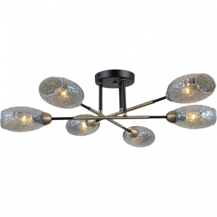 Потолочная люстра Illumico IL0255-6CSQ-79 BK AB в стиле модерн, цвет античная бронза