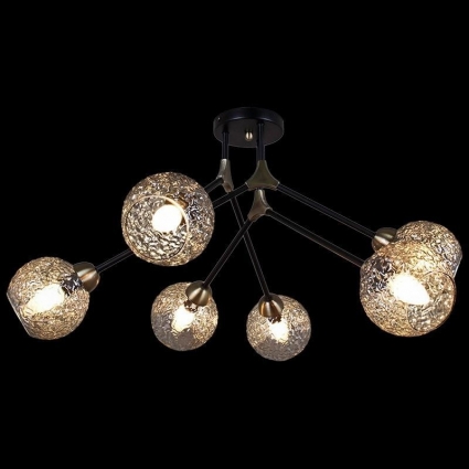 Потолочная люстра Illumico IL0264-6CSQ-79 BK AB в стиле модерн, цвет черный