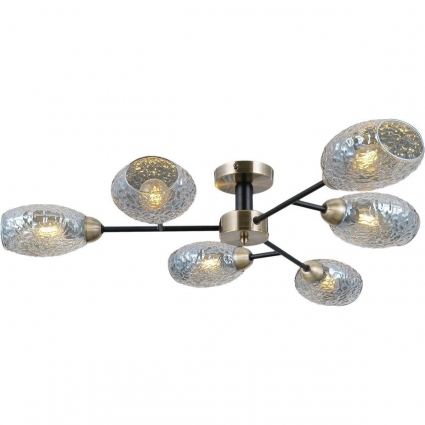 Потолочная люстра Illumico IL0285-6CSQ-79 BK AB в стиле модерн, цвет античная бронза