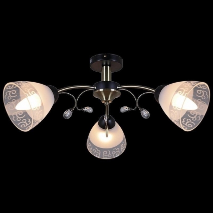 Потолочная люстра Illumico IL0287-3CSQ-29 BK AB в стиле модерн, цвет античная бронза