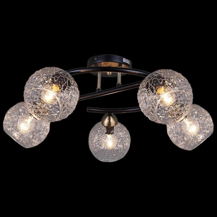 Потолочная люстра Illumico IL0296-5CSQ-79 BK AB в стиле модерн, цвет черный
