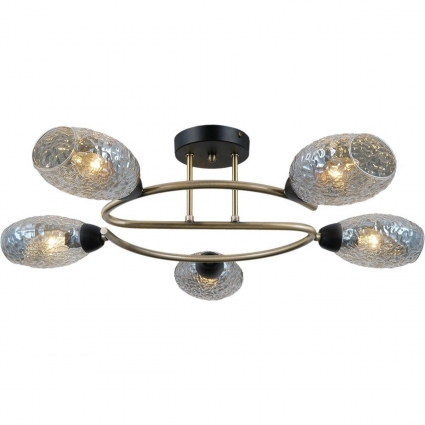 Потолочная люстра Illumico IL0300-5CSQ-79 BK AB в стиле модерн, цвет античная бронза