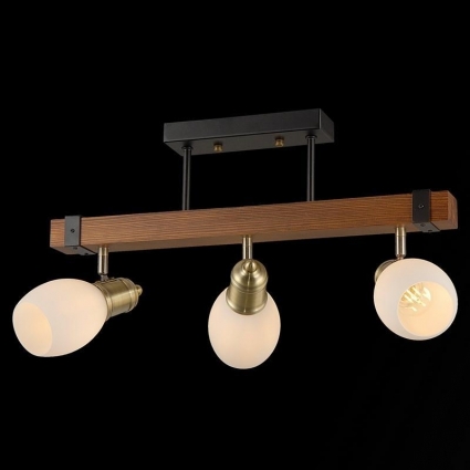 Потолочная люстра Illumico IL9724-3CSQ-79 BK AB WD в стиле модерн, цвет черный