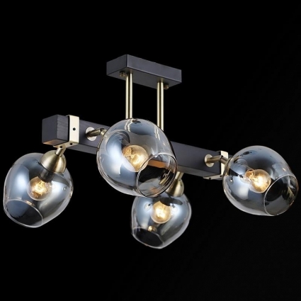 Потолочная люстра Illumico IL9736-4CSQ-79 BK AB в стиле модерн, цвет черный