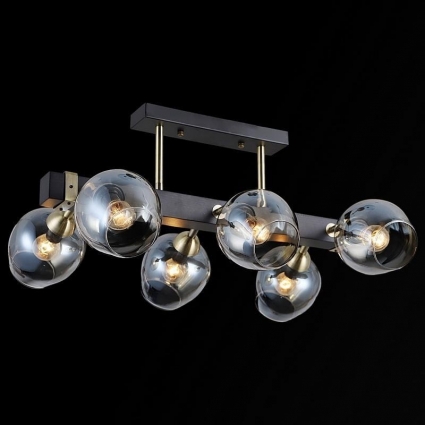 Потолочная люстра Illumico IL9736-6CSQ-79 BK AB в стиле модерн, цвет черный
