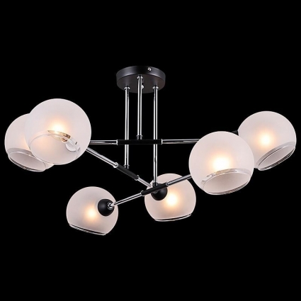Потолочная люстра Illumico IL9900-6CSQ-79 CR BK в стиле модерн, цвет хром