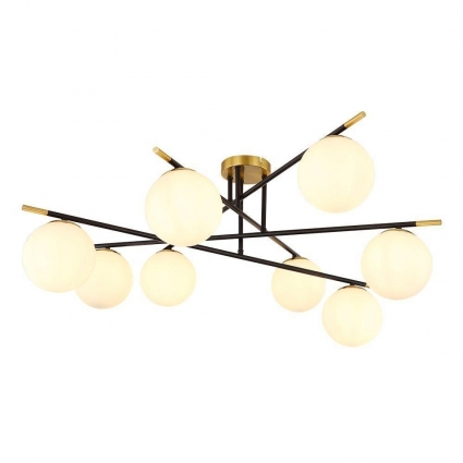 Потолочная люстра Arte Lamp Alcor A2224PL-8BK в современном стиле, цвет белый