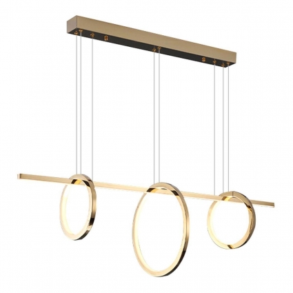 Подвесной светодиодный светильник Milosh Tendence 0824CL-68GD в современном стиле, цвет золотой