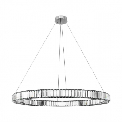 Подвесной светодиодный светильник Loft IT Crystal ring 10135/1000 Chrome в стиле модерн, цвет хром