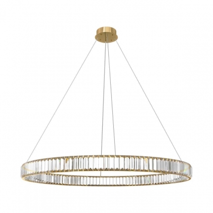 Подвесной светодиодный светильник Loft IT Crystal ring 10135/1000 Gold в стиле модерн, цвет золотой