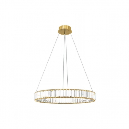 Подвесной светодиодный светильник Loft IT Crystal ring 10135/600 Gold в стиле модерн, цвет золотой