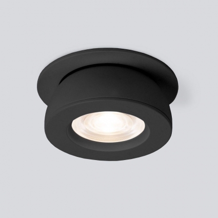 Встраиваемый светодиодный светильник Elektrostandard Pruno 25080/LED черный a060942 в современном стиле, цвет черный
