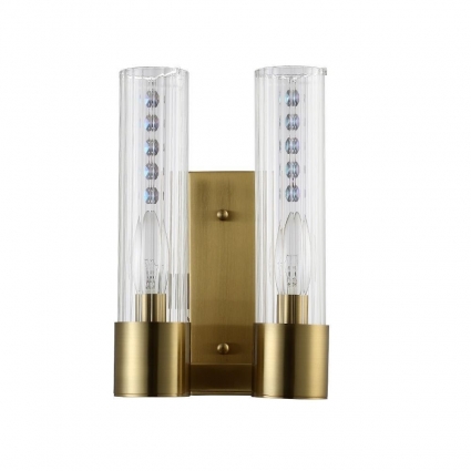 Бра Crystal Lux OTONO AP2 BRASS/TRANSPARENTE в стиле модерн, цвет латунь