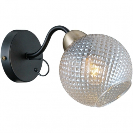 Бра Illumico IL0190-1WSQ-79 BK AB в стиле модерн, цвет черный, мощность 40 Вт