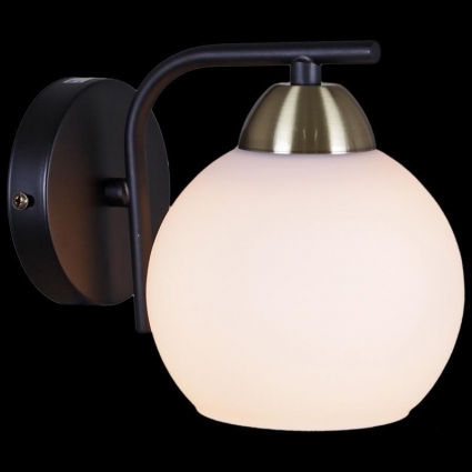 Бра Illumico IL0250-1WSQ-79 BK AB в стиле модерн, цвет черный, мощность 40 Вт