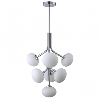 Подвесная люстра Crystal Lux ALICIA SP7 CHROME/WHITE в стиле модерн, цвет хром