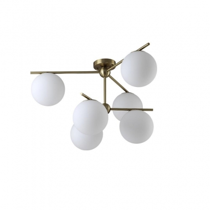 Подвесная люстра Crystal Lux FELIZ SP-PL6 BRONZE/WHITE в стиле модерн, цвет бронза