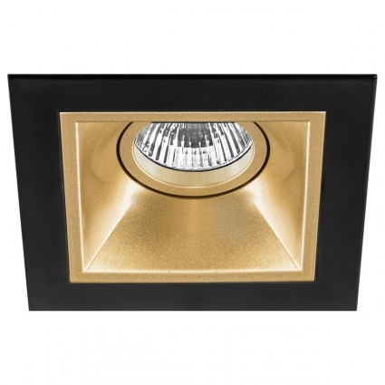 Встраиваемый светильник Lightstar Domino Quadro (214517+214503) D51703 в стиле Хай-тек, цвет золотой