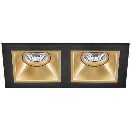 Встраиваемый светильник Lightstar Domino Quadro (214527+214503+214503) D5270303 в стиле Хай-тек, цвет золотой
