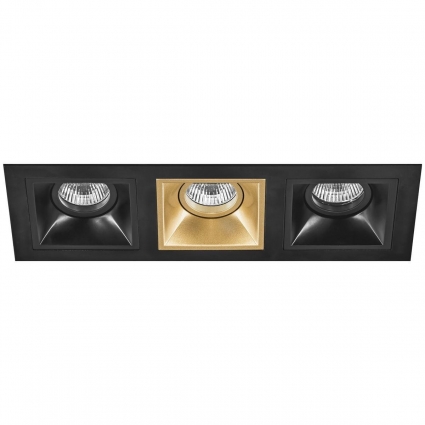 Встраиваемый светильник Lightstar Domino Quadro (214537+214507+214503+214507) D537070307 в стиле Хай-тек, цвет черный