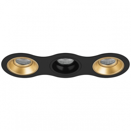 Встраиваемый светильник Lightstar Domino Quadro (214637+214603+214607+214603) D637030703 в стиле Хай-тек, цвет золотой