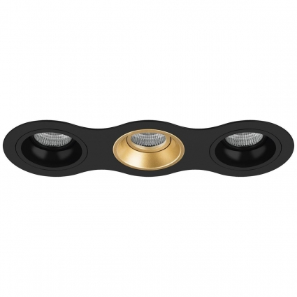 Встраиваемый светильник Lightstar Domino Quadro (214637+214607+214603+214607) D637070307 в стиле Хай-тек, цвет черный
