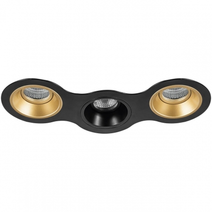 Встраиваемый светильник Lightstar Domino Quadro (214697+214603+214607+214603) D697030703 в стиле Хай-тек, цвет черный