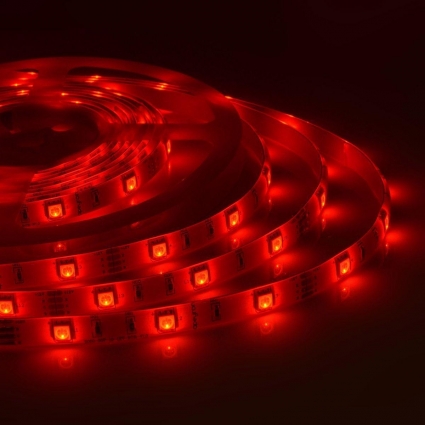 Светодиодная влагозащищенная лента OGM 7,2W/m 30LED/m 5050SMD разноцветная 5M LSE-041, цвет белый, мощность 36 Вт