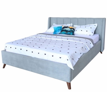 Комплект для сна LASKA Family Betsi 160х200 серого цвета с подъемным механизмом и матрасом, с изголовьем, с ящиком для хранения