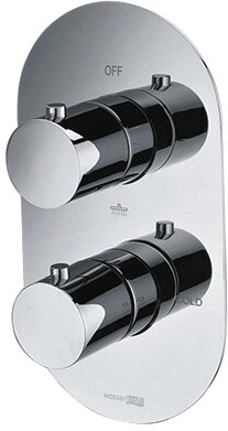 Термостатический смеситель Wasserkraft Berkel 4844 Thermo С ВНУТРЕННЕЙ ЧАСТЬЮ, для ванны с душем, термостат, хром