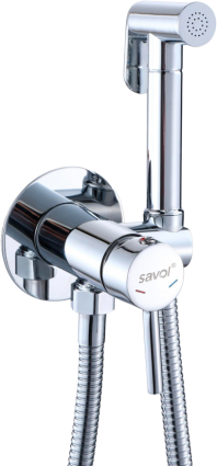 Гигиенический душ Savol S-FXQ003 со смесителем, С ВНУТРЕННЕЙ ЧАСТЬЮ, хром, 1 режим