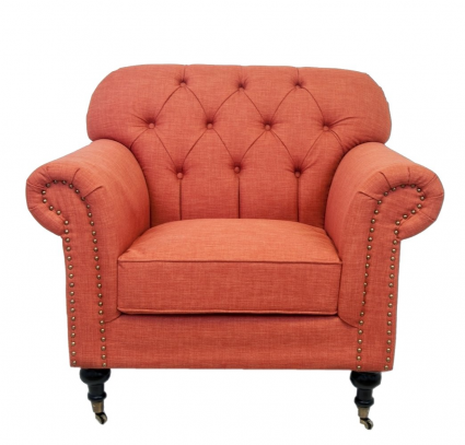 Кресло Mak-interior Kavita orange для отдыха, с подлокотниками