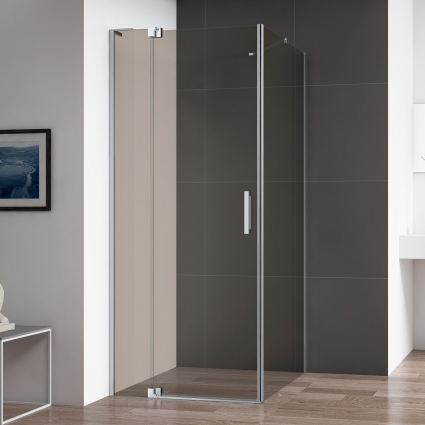 Душевой уголок Cezares Slider AH 1 100-70/80 BR Cr профиль хром, стекло бронза, прямоугольный, двери распашные