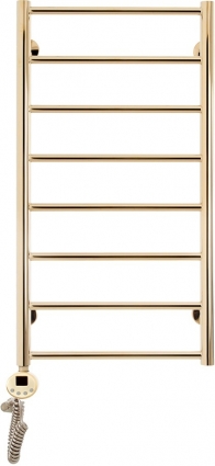 Полотенцесушитель электрический Domoterm Медея П8 40x80, золото, L, лесенка, 8 секций