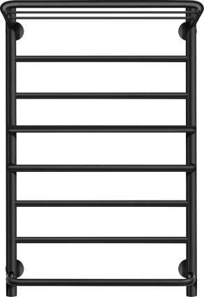 Полотенцесушитель водяной Secado Верона 2 80x50, черный матовый, лесенка, 10 секций