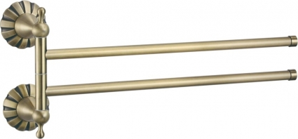 Полотенцедержатель Savol 89с S-08902C бронза, двойной, подвесной, поворотный