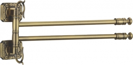 Полотенцедержатель Savol 64 S-006402 бронза, двойной, подвесной, поворотный