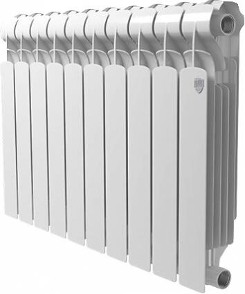 Радиатор биметаллический Royal Thermo Indigo Super+ 500 10 секций на площадь 18 кв.м., белый, 80x10x57.2 см